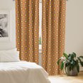 thumbnail image 2 of Ambesonne Vinlys Window Curtains, Retro Wave Spiral and Round, Each 28" W x 95" L, Dark Orange Violet Purple, 2 of 3