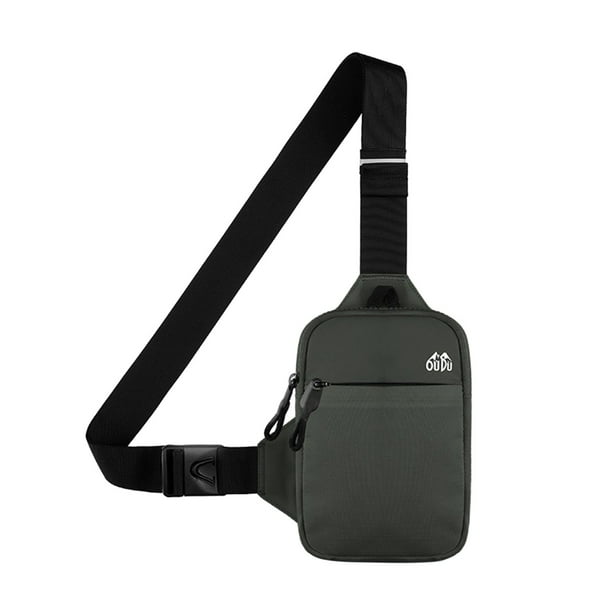 Bolso de pecho a la moda cartera con correa para mujeres y hombres bolso portatil impermeable para viajar ciclismo senderismo deporte GRIS Soledad Bolsos de pecho para hombre Walmart en linea