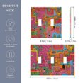 thumbnail image 2 of Yayeee Toggle Light Switch Wall Plate 2-Gang 4.56"x4.48" Decorative Outlet Cover, Art City, 2 of 7
