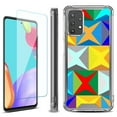 thumbnail image 1 of Shockproof Bumper Phone Case for Samsung Galaxy A53 5G, with Tempered Glass Screen Protector, by OneToughShield ® - Abstract Color, 1 of 3
