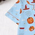 thumbnail image 6 of XIAOCHA Halloween Witch Hat Pumpkin Bat Spider Web Sleep Set For Women Flexible Waistband Loose Night Pajamas, 6 of 8