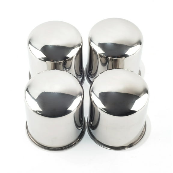 RhinoTuning 3.27in Stainless Push Through Hub Center Caps Push Thru Metal Hub center Caps 4pcs