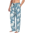 thumbnail image 3 of Kdxio Lilies Flowers Print Men's Sleep Pajama Pant Lounge Pants with Pockets, 3 of 8