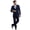 Navy, variant on Men's Demantie Suits Modern Navy Blue Business Suit Two Buttons Size 38 Regular