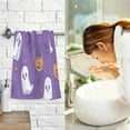 thumbnail image 7 of Yayeee 100% Cotton Hand Towels for Bathroom 16" x 28" Soft Absorbent Kitchen Towel, Halloween Purple Ghosts, 7 of 7
