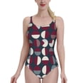 thumbnail image 1 of Pattern Circle Print One Shoulder Ruffle Swimsuits One Piece Swimsuit Women Swimwear Beach Bathing Wear, 1 of 5