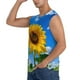 thumbnail image 3 of Fotbe Blue Sky Sunflower Men's Camiseta sin Mangas Estampada para Hombres, Playera Casual para Gimnasio, Entrenamiento, Playa-Large, 3 of 7