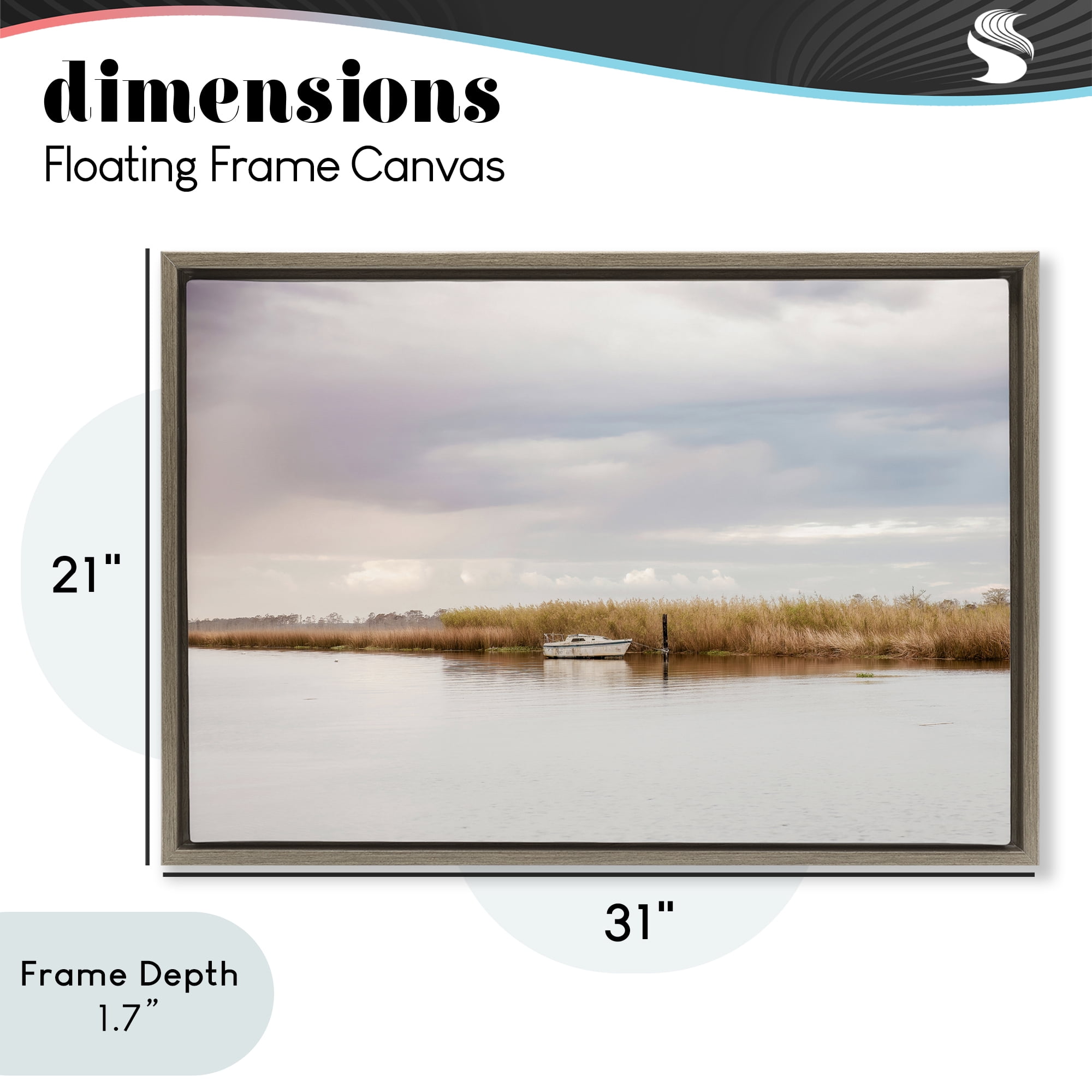 Stupell Industries Magical Mooring Landscape Brown Framed Floater Canvas Wall Art, design by Christy Berry
