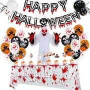 Halloween Party Decorations Halloween Decorations Set Including Happy Halloween Banner Balloons Flags Tablecloths Ghost Flags Theme Party Decorations