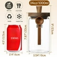 thumbnail image 3 of ZEN 34oz Glass Jar with Wooden Lid & Spoon, Food Storage Containers Coffee Jar Coffee Grounds Container, Food Storage Canister, Kitchen Pantry Storage Container, 3 of 14
