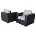 thumbnail image 1 of Living Source International Chaises de Patio avec Coussins Gris/noir (Ensemble de 2), 1 of 3