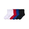 thumbnail image 2 of Hanes Moves Ultimate Boys' Seamless Stretch Mid Crew Socks, 6-Pairs Blue/Black M, 2 of 5