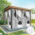 thumbnail image 6 of Outdoor Curtains for Patio Waterproof, Grey Boho Geometric Outdoor Privacy Panels Grommet, Vintage Ethnic Abstract Lines Leaves Blackout Outside Curtains for Porch/Cabana 54"x108", 2 Panels, 6 of 8