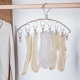 thumbnail image 2 of Multi-Functional Stainless Steel Clothes Rack Clothes Rack Household Windproof Underwear Sock Rack Clothes Rack, 2 of 5
