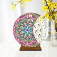thumbnail image 3 of FLOPESN Rotatable Permanent Calendar DIY Diamond Art Painting Kits Ornaments, Creative Design Diamond Art Wooden Home Decor, Desktop Single-Sided Diamond-Mandala, 3 of 8