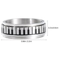 thumbnail image 4 of MasteelfCA Piano Key Ring Stainless Steel Finger Ring Piano Key Jewelry Novelty Ring Decor, 4 of 7