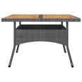 thumbnail image 2 of vidaXL 9 Piece Garden Dining Set Poly Rattan and Acacia Wood Grey, 2 of 5