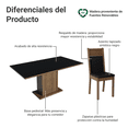 thumbnail image 4 of Juego de Comedor Mesa con 6 Sillas Madesa Augusta Negro/Marrón, 4 of 11