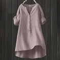 thumbnail image 4 of Breathable Linen Tops for Women Beach Vacation Flowy Summer Outfit, 4 of 4