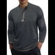 thumbnail image 1 of Camisetas Henley para Hombre, Larga Raglán, Informales, Ajustadas, Ligeras, de Moda. Gris Oscuro L, 1 of 7