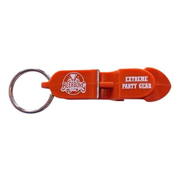 Drinking Games 45458 Beer Shotgunning Orange Bottle Opener Keychain
