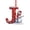 J, variant on 26 Initial Letter Christmas Snowman Ornaments, Red Personalized Initial Christmas Ornaments, Letter A