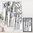 thumbnail image 4 of Designart 'Vintage Black and White Bamboo IV' Traditional Framed Canvas Wall Art Print, 4 of 5