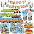 thumbnail image 2 of Decoración para fiesta de cumpleaños de Toy Story de Disney, vajilla, manteles, vasos de papel, platos, globos de Buzz Lightyear, regalos para bebés, 2 of 5