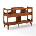 thumbnail image 2 of Maklaine Contemporary Wood Large Record Storage Console Walnut, 2 of 13