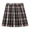 thumbnail image 4 of Womens Plaid Skirt High Waist Pleated Mini Skirt A Line Relaxed Fit Tartan Skirt Spring Fall Casual Purple XXXL, 4 of 4
