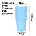 thumbnail image 2 of Stainless Steel Double Vacuum Coffee Tumbler Cup, Powder Coated Travel Mug for Home, Office, Travel, Party, 2 of 5