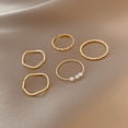 thumbnail image 1 of Anillo de traje femenino retro nicho personalidad anillo de perla anillo estilo frío alto sentido joyería de mano, 1 of 6