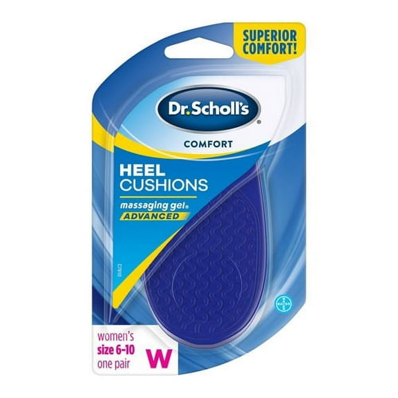 Dr Scholls Comfort Heel Cushions For Women, Size 6-10, 1 Pair, 2 Pack