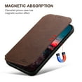 thumbnail image 3 of ELEHOLD for iPhone 15 6.1" Retro Wallet Case Premium Leather with Card Slots Kickstand Function Magnetic Absorption Compatible with MagSafe Charging Shockproof Protective Case for iPhone 15,Brown, 3 of 11