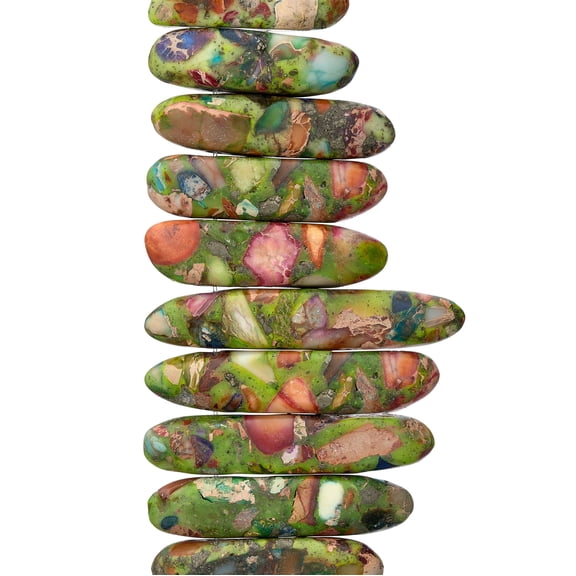 Bead Landing  Multicolor Composite Stone Beads, 20mm, 12 Pack