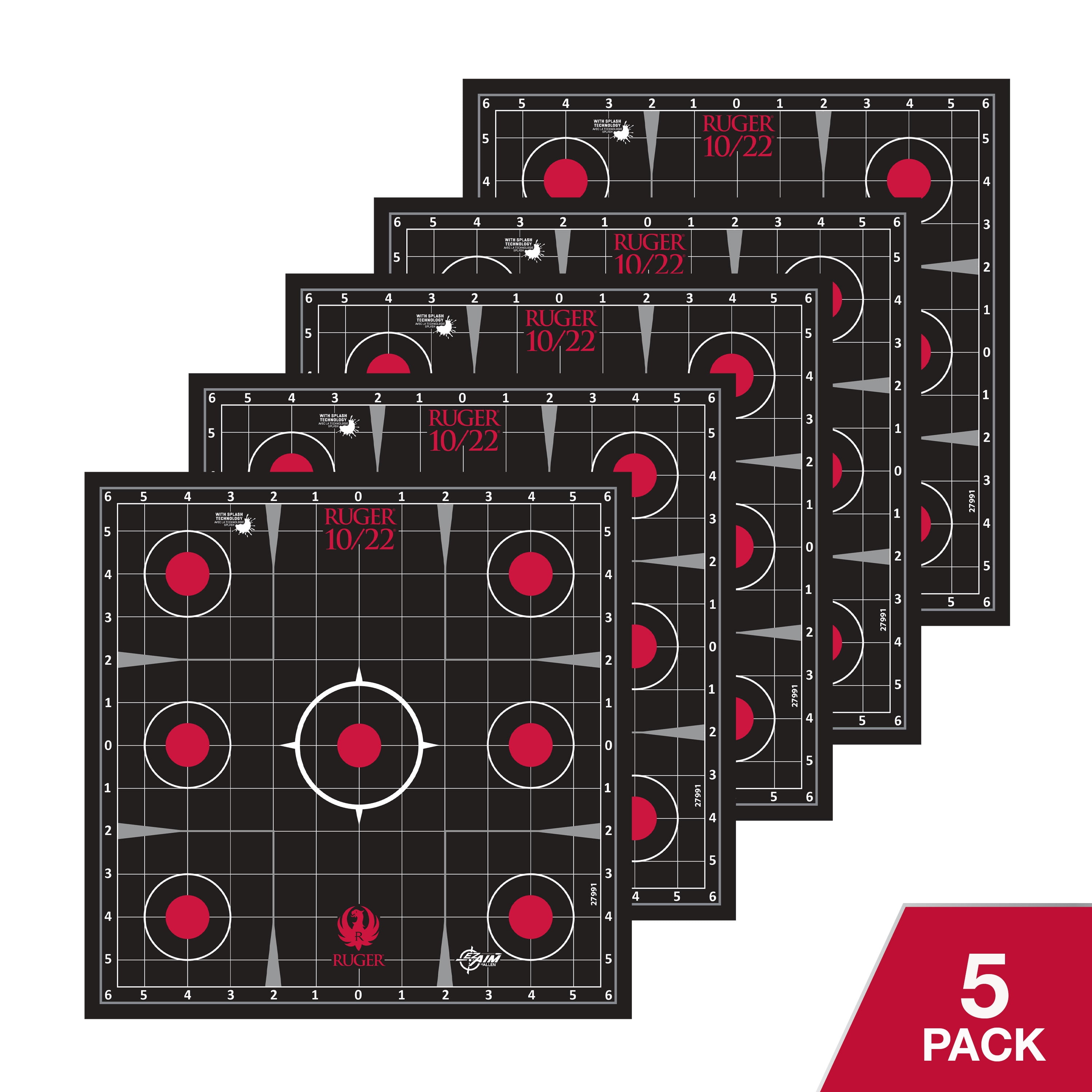 Ruger Splash Sight-in Paper Shooting Target, 12.5