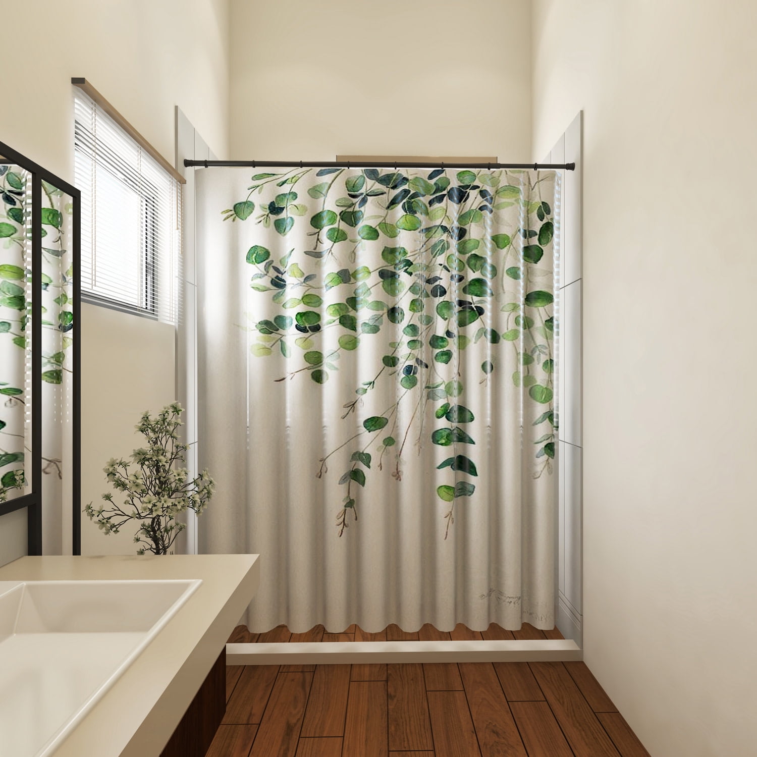 Design House Steel 36"-63" Expandable Tension Shower Curtain Rod