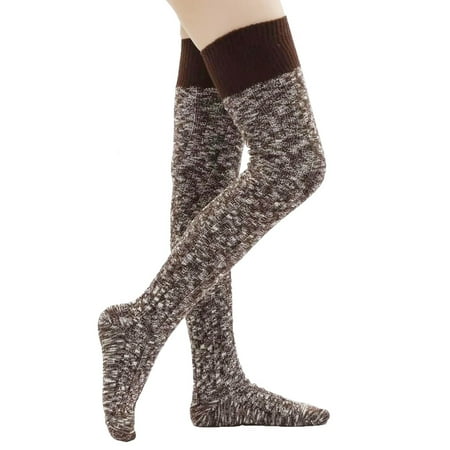 

ZMHEGW Womens Socks Thigh High Cotton Knitted Winter Boot Vintage Warm Extra Long Leg Warmer Over The Knee High Stocking Stockings