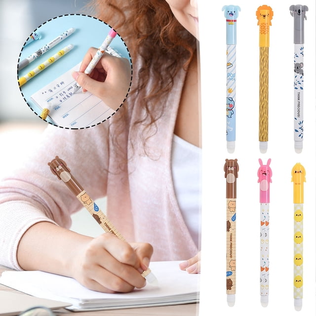 PEONAVET Ballpoint Pen Office Student Pen 6 Blue Refill Pen Set 5ml