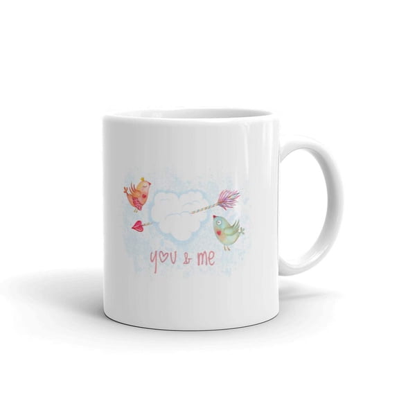 Valentineâ€™s Day Congratulation You & Me Coffee Tea Ceramic Mug Office Work Cup Gift 11 Oz