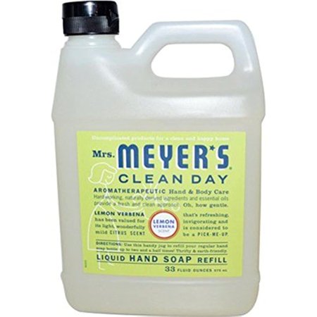 Earth Friendly Mrs. Meyers Liquid Hand Soap Refill 33 Oz Lemon Verbena Scent - Pack Of 6