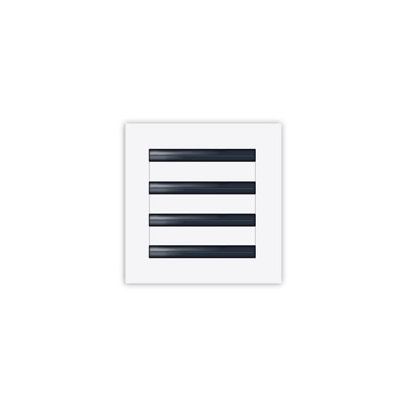 BUILDMART - 8x8 Modern AC Vent Cover - Decorative White Air Vent - Standard Linear Slot Diffuser - Register Grille for Ceiling, Walls & Floors - Texas Buildmart