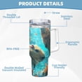 thumbnail image 5 of Pofeuu Underwater Swimming Guinea Pig Print 40oz Ice Bully With Handle And Straw Stainless Steel Vacuum Insulated Cup And 2 In 1 Straw Lid, 5 of 8