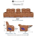 thumbnail image 2 of Seatcraft Virtuoso LT Zero-Gravity HeatZero Italian Leather Home Theater Seating, Heat & Massage, Power Headrest, Power Recline, Row of 5 Dual Loveseats, Tawny, 2 of 9