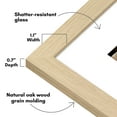 thumbnail image 4 of Americanflat 8x8 Picture Frame with Shatter-Resistant Glass with 4x4 Mat Display Photo Hudson - Natural Oak, 4 of 9