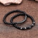 thumbnail image 3 of 3X Fashion Bracelet Bangle Men Gift Jewellery with Adjustable Black Hemp Rope, 3 of 5