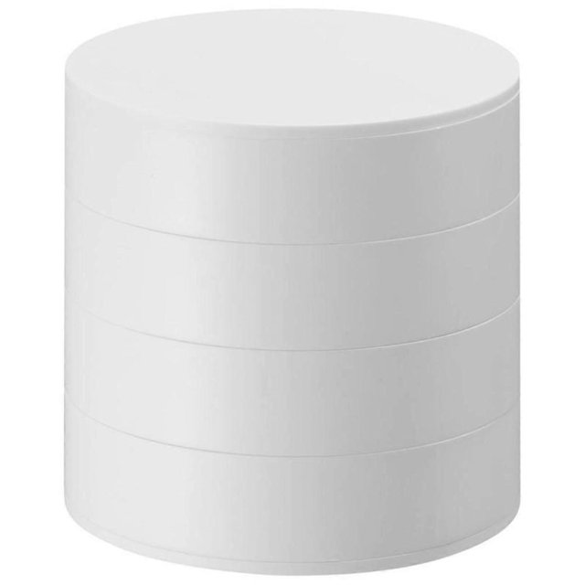 Rotating Multi-Layer Desktop Storage Box Hair Accessories Jewelry Makeup Box Dust-Proof Jewelry Box with Lid B