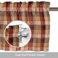 thumbnail image 6 of Modern Rustic Buffalo Plaid Valances for Windows,Kitchen Valance Rod Pocket Short Curtain, Abstract Gradient Checker Valance Curtain Window Valances for Bedroom Bathroom Living Room 42x12in, 6 of 9