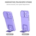thumbnail image 2 of For iPhone 17 Hard PC Case with Slide Camera Lens Cover, Military Grade Drop Protection Heavy Duty Shockproof Multi-angle Kickstand Rugged Case for iPhone 17,Purple, 2 of 11