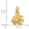 thumbnail image 2 of 14k Yellow Gold Fish Necklace Charm Pendant Sea Life, 2 of 6